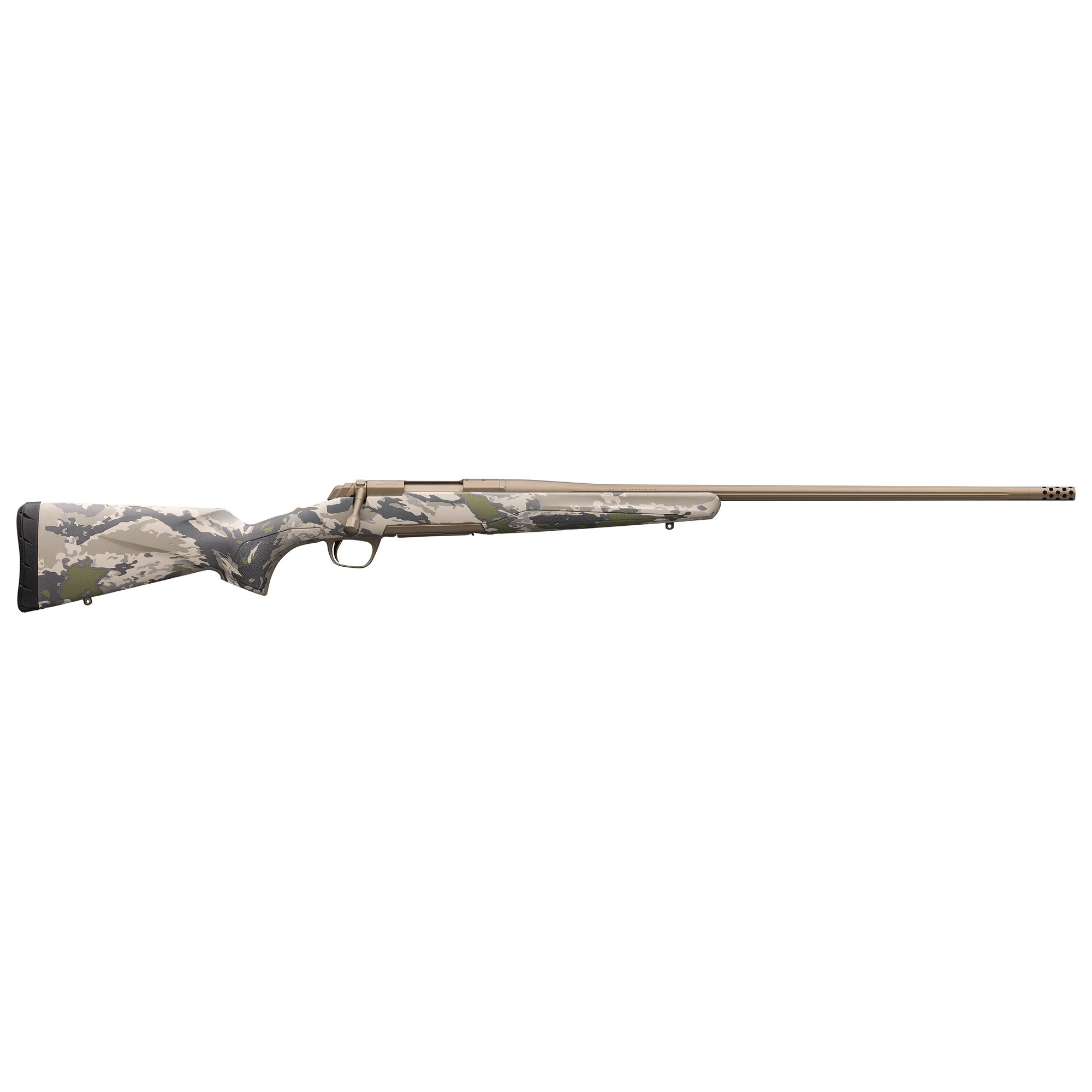 Browning, X-Bolt Speed, Hunting Rifle, Bolt Action, 308 Winchester, 22" Barrel, Fluted Barrel - Threaded M13X.75, Smoked Bronze, OVIX Camo Stock, 4 Rounds, Right Hand