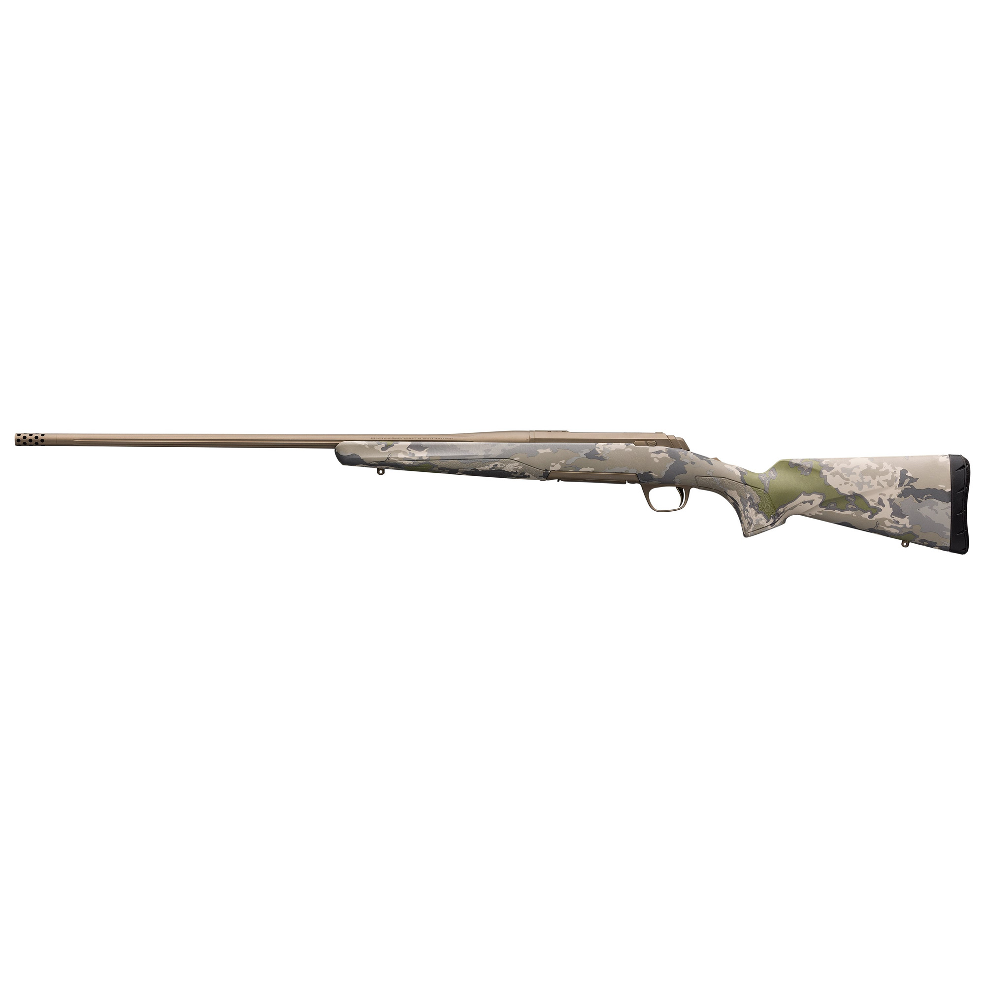 Browning, X-Bolt Speed, Hunting Rifle, Bolt Action, 308 Winchester, 22" Barrel, Fluted Barrel - Threaded M13X.75, Smoked Bronze, OVIX Camo Stock, 4 Rounds, Right Hand
