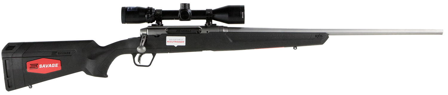 Savage Arms 57107 Axis II XP 25-06 Rem 4+1 22", Matte Stainless Barrel/Rec, Synthetic Stock, Includes Bushnell Banner 3-9x40mm Scope