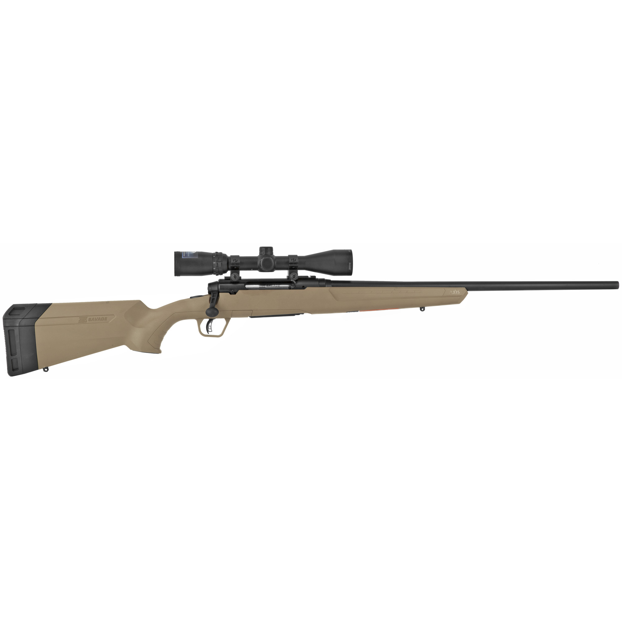 Savage, Axis II FDE, Bolt Action, Rifle, 308 Winchester, 22" Sporter Barrel, Flat Dark Earth, Polymer Stock, Right Hand, 4Rd, Includes 1 magazine/Banner 3x9x40 Scope