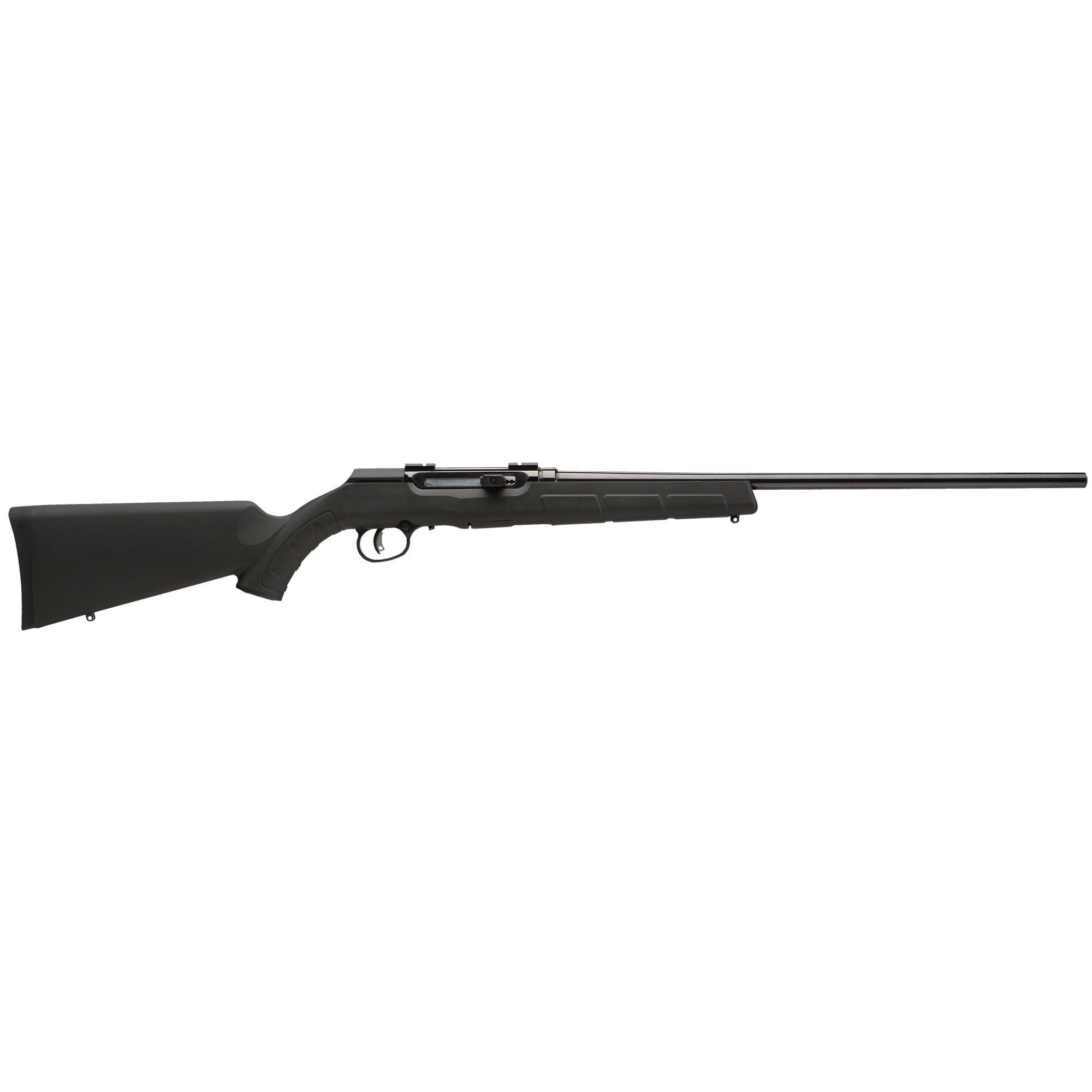 Savage, A17, Semi-automatic Rifle, 17HMR, 22" Button-Rifled Barrel, High-Luster Black Finish, Synthetic Stock, 10Rd, AccuTrigger, Rotary Magazine, Right Hand