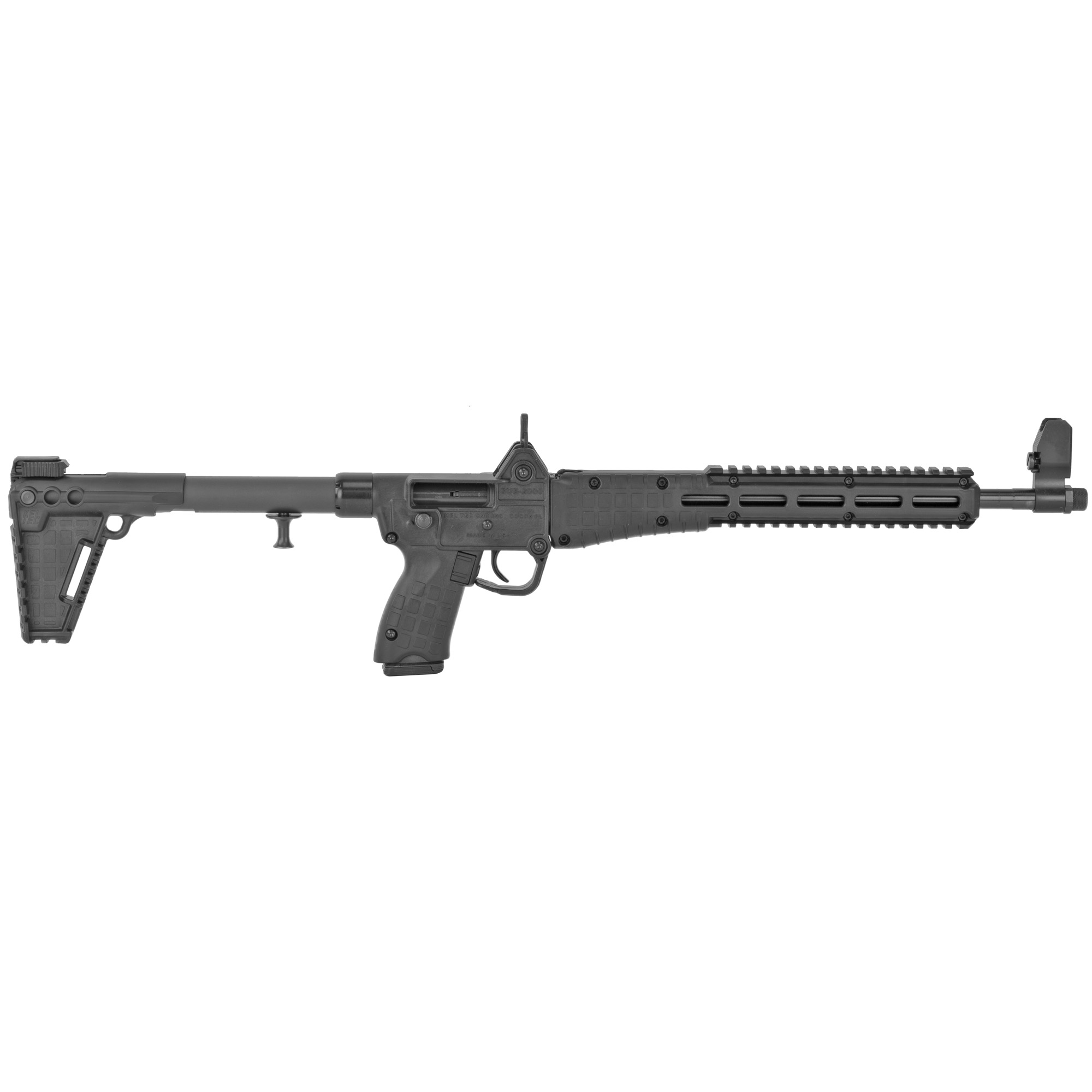 Kel-Tec, Sub 2000 9mm Gen 2, Semi-automatic Rifle, Carbine, 9MM, 16.1" Barrel, Black, Polymer Frame, Black, Adjustable Integral Sights, 17 Rounds, 1 Glock 17 Style Mag