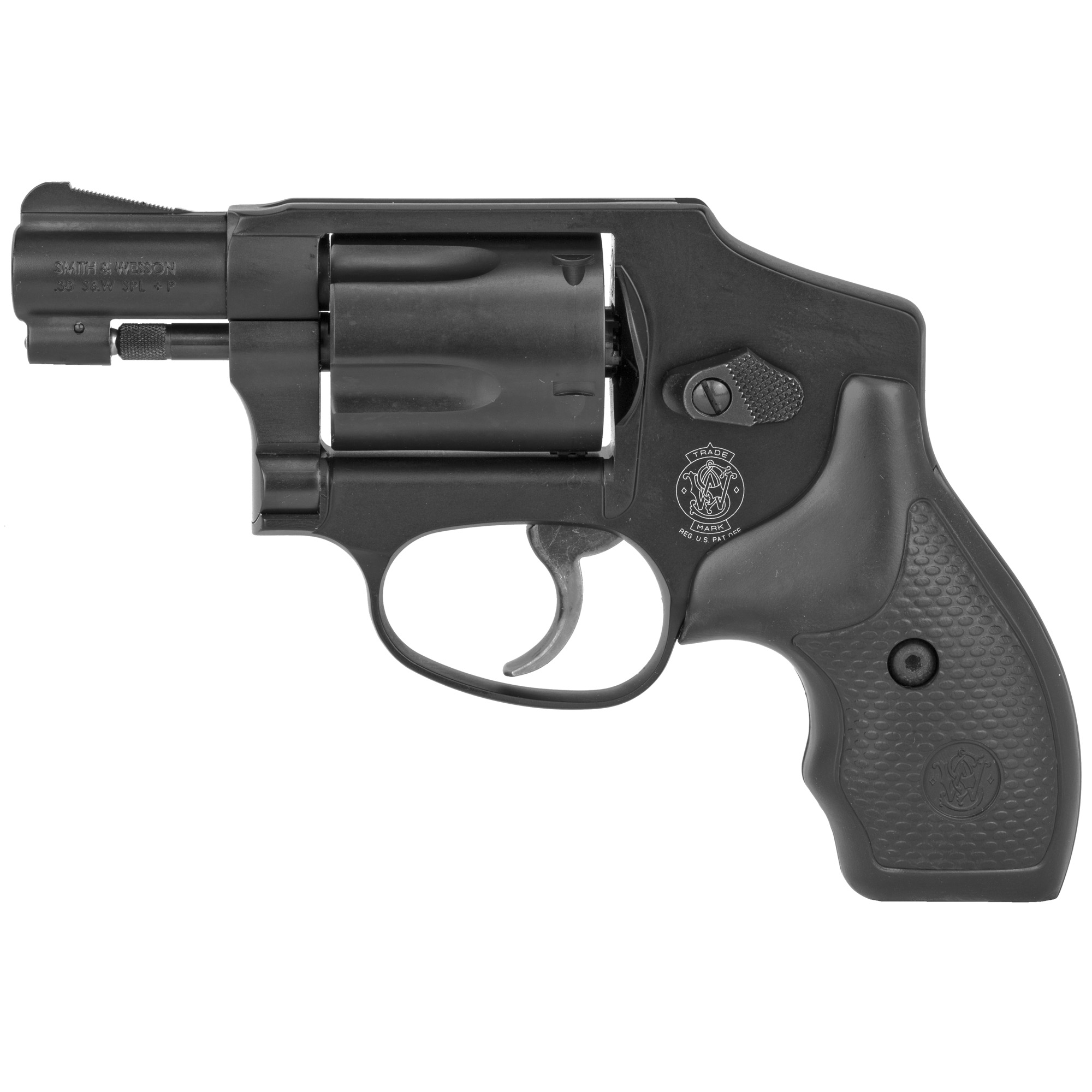 Smith & Wesson, Model 442, Double Action Only, Metal Frame Revolver, J-Frame, 38 Special, 1.875" Barrel, Alloy, Black, Rubber Grips, Integral Sights, 5 Rounds, No Internal Lock