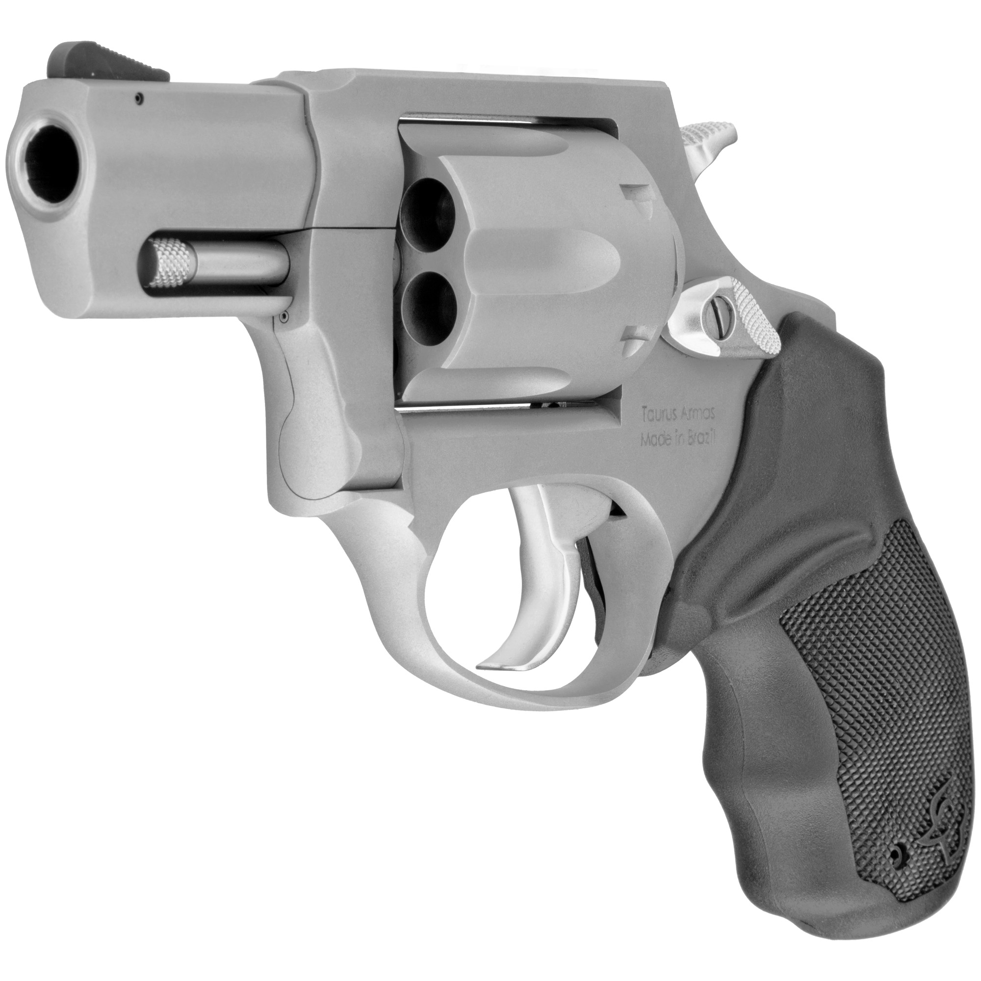 Taurus, Model 856CH, Double Action, Metal Frame Revolver, Small Frame, 38 Special, 2" Barrel, Stainless Steel, Matte Finish, Silver, Rubber Grips, Fixed Sights, 6 Rounds