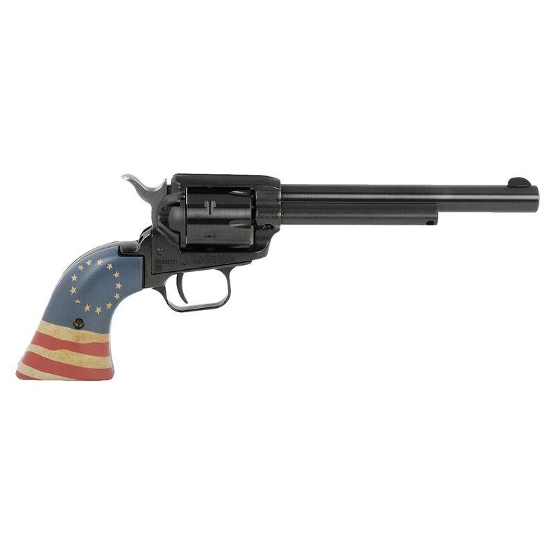 Heritage Manufacturing Rough Rider Honor Betsy Ross .22 Long Rifle Single Action Revolver 6.5" Barrel 6 Rounds Fixed Sights Custom Grips Black Finish