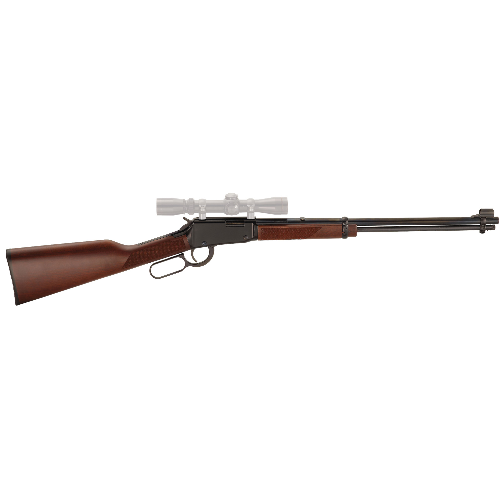 Henry Repeating Arms, Lever Action, 22WMR, 19.25" Barrel, Blue Finish, Walnut Stock, Adjustable Sights, 11Rd
