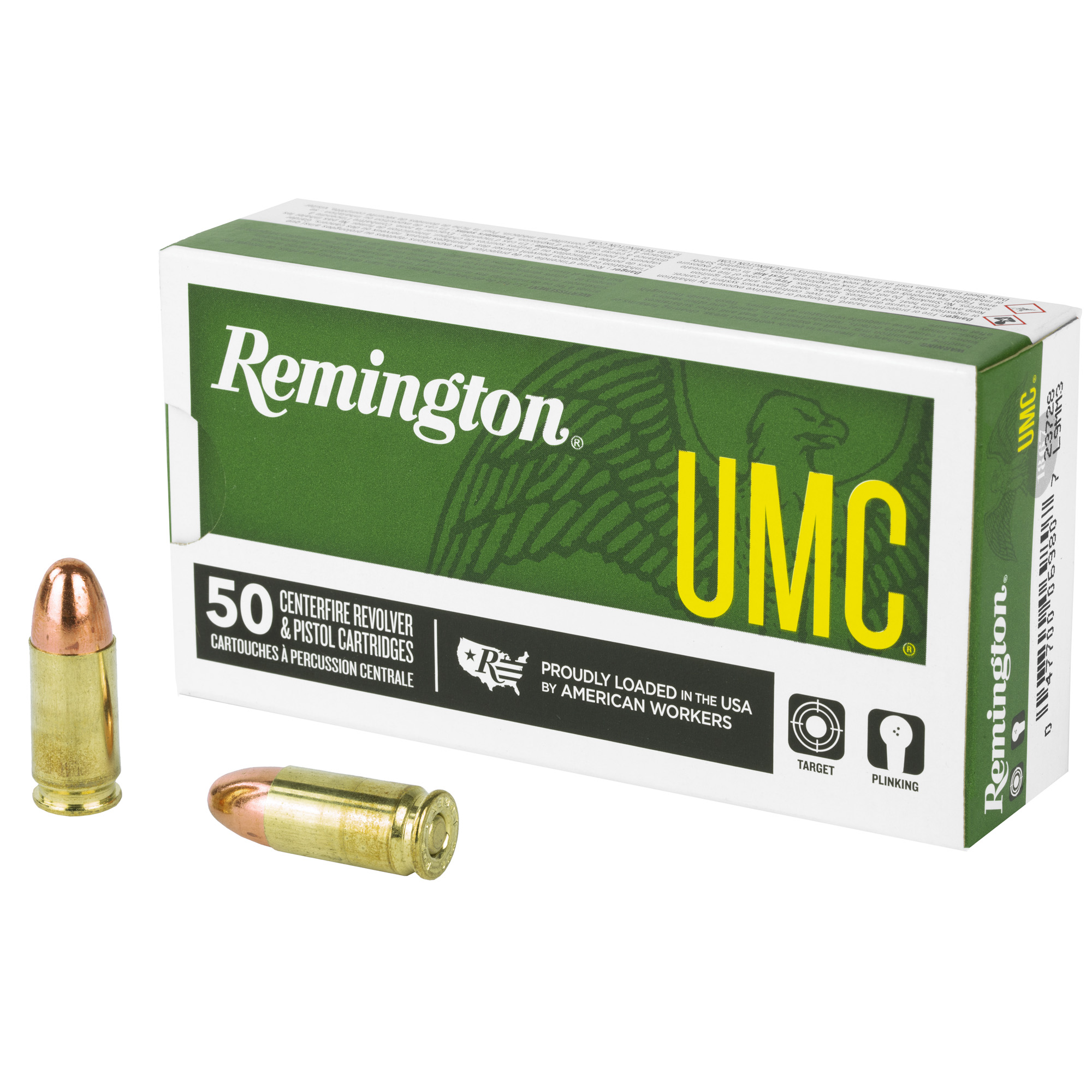 Remington, UMC, 9MM, 115 Grain, Full Metal Jacket, 50 Round Box