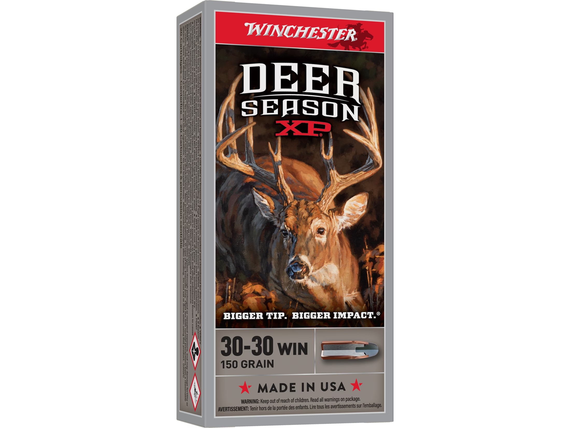 Winchester .30-30 Winchester Ammunition 20 Rounds Deer Season XP PT 150 Grains