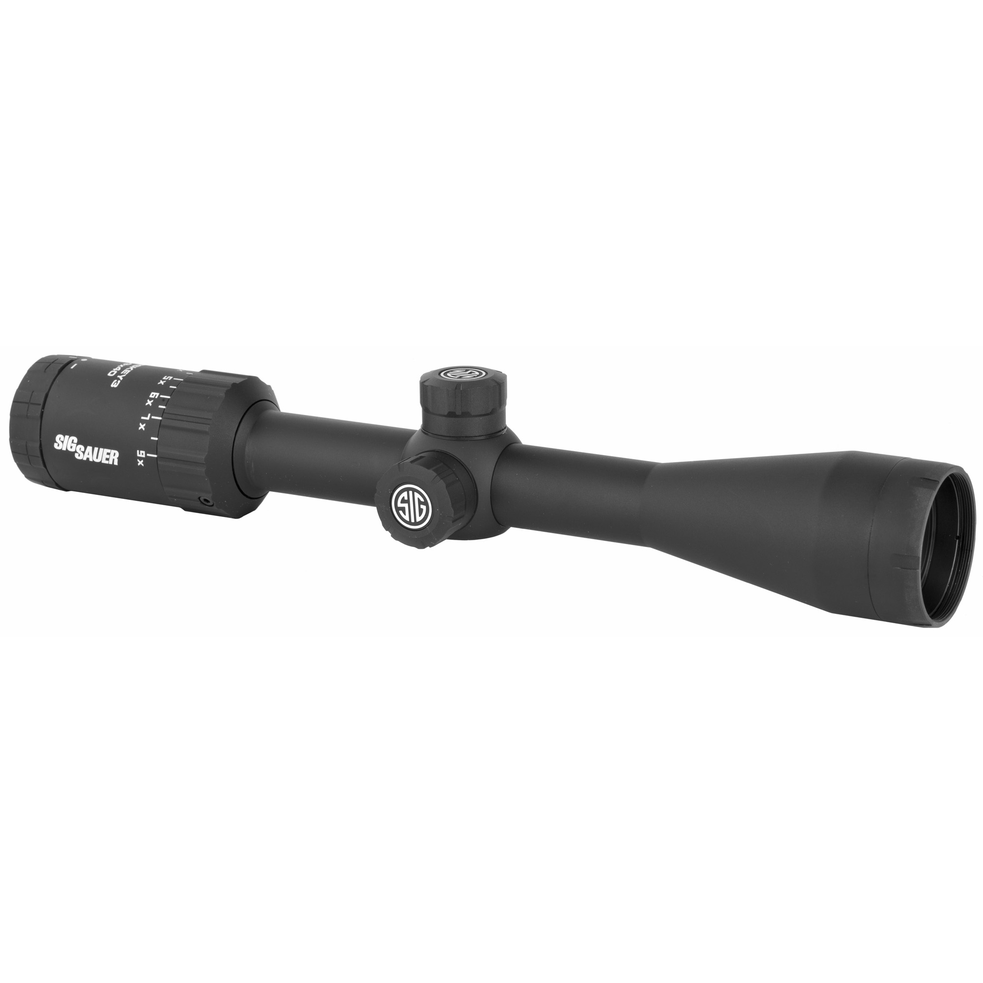 Sig Sauer, Whiskey3 Rifle Scope, 3-9X40mm, Quadplex Reticle, Black
